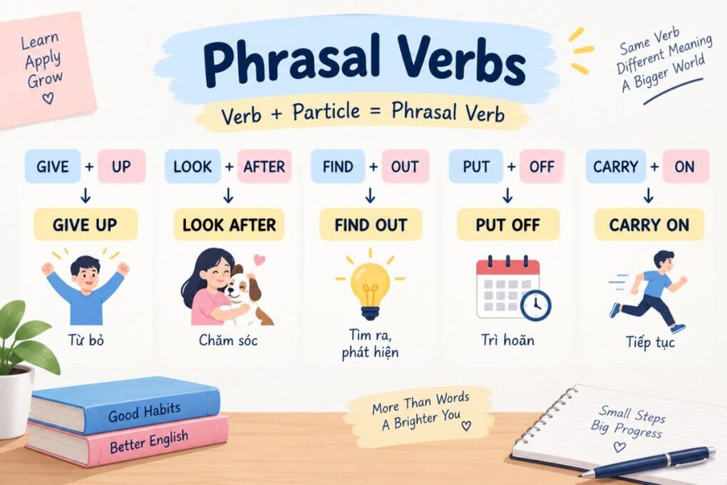 Phrasal Verbs là gì? Kiến thức cần nắm vững