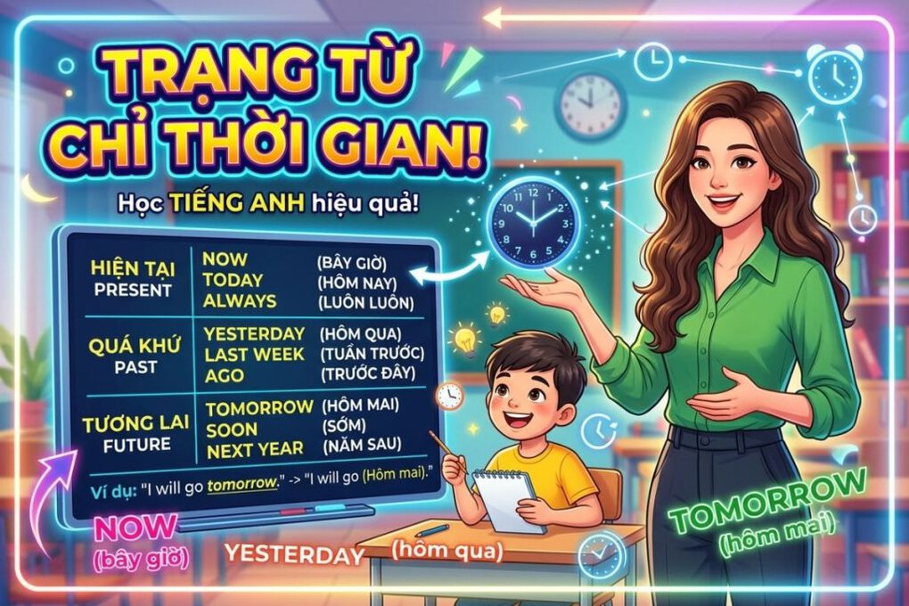 Trạng từ chỉ thời gian trong tiếng Anh: Khái niệm và cách dùng