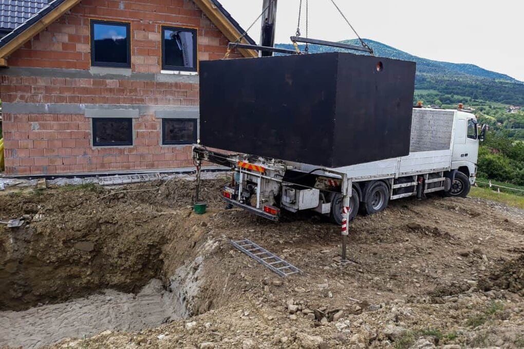 Montaż szamba betonowego z transportem łączonym do klienta Cała Polska