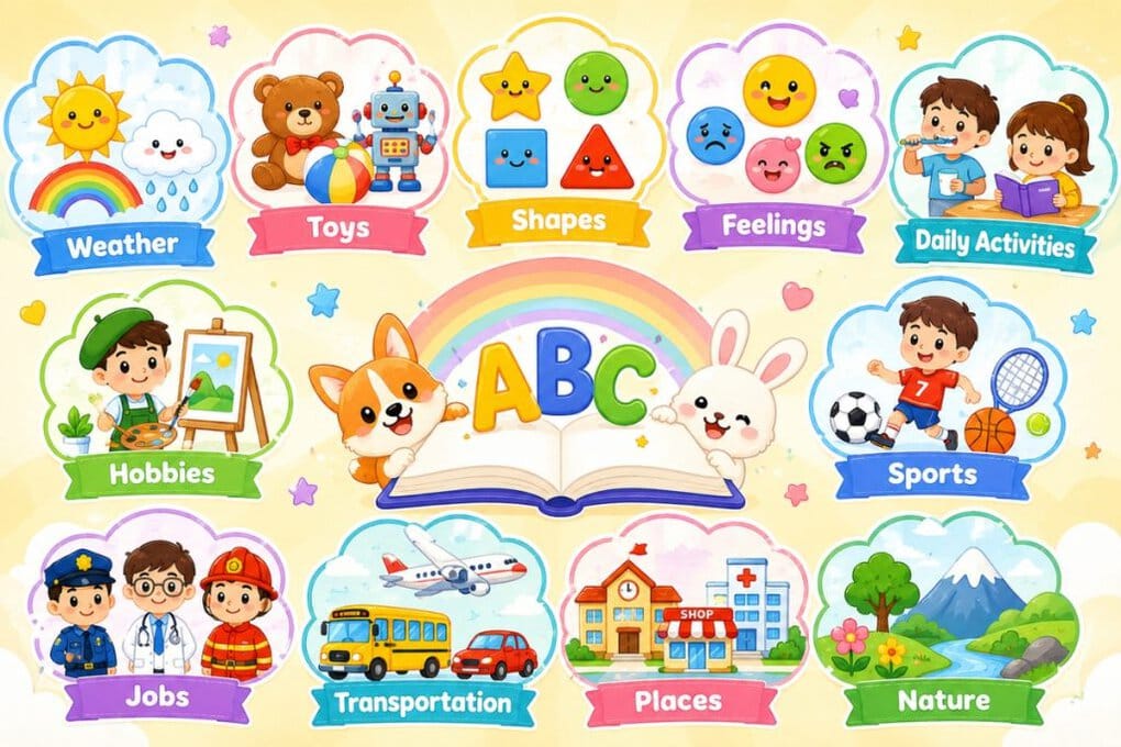 Tổng hợp từ vựng tiếng Anh tiểu học theo chủ đề