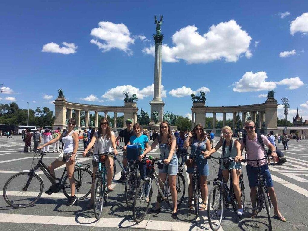 Budapest Bike Tour Heroes' square