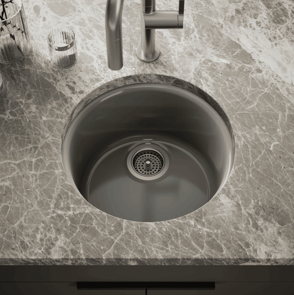 KOHLER PORTO FINO TOP UNDERMOUNT SINGLE BOWL GREY BAR SINK