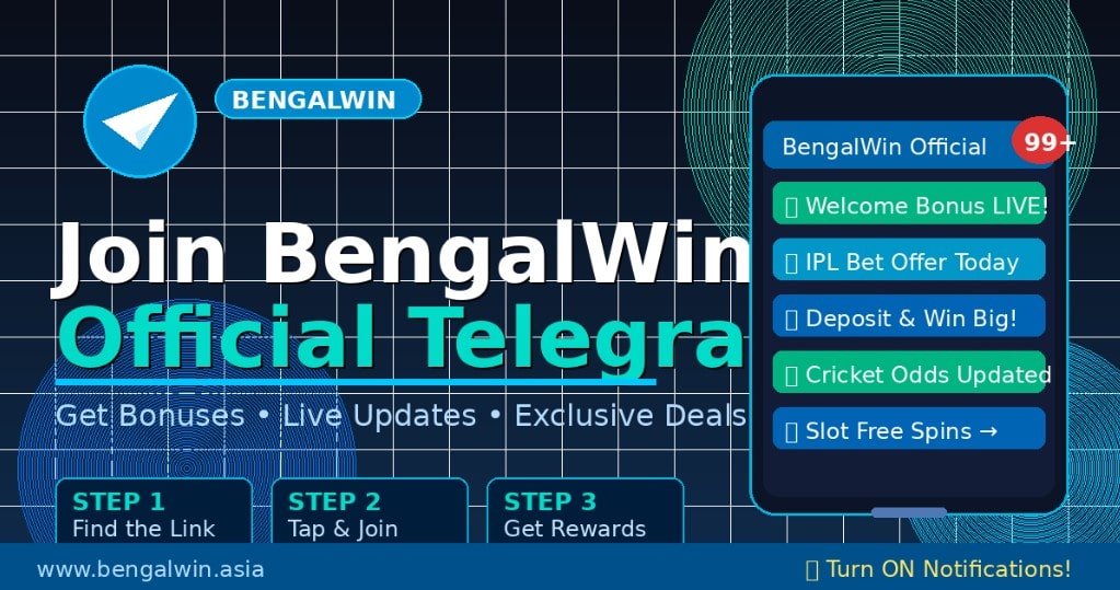 Join Bengalwin's Official Telegram Channel & Earn Free Credits 4 Bengalwin's Official Telegram Channel