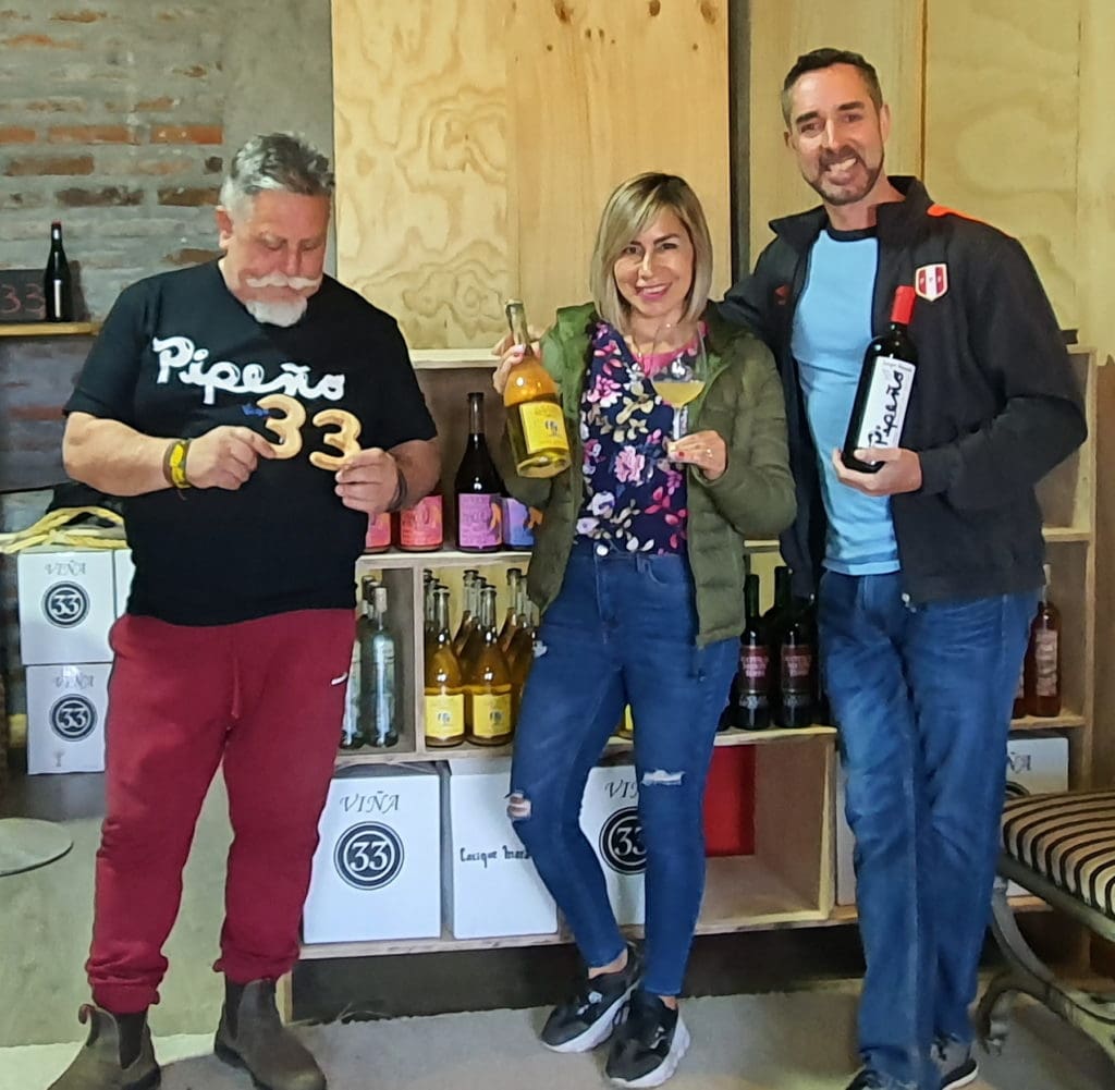 With Manuel in his winery