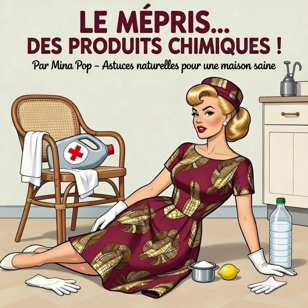 Parodie de l'affiche "le Mépris" avec BB . Mina pop méprise les produits chimiques.