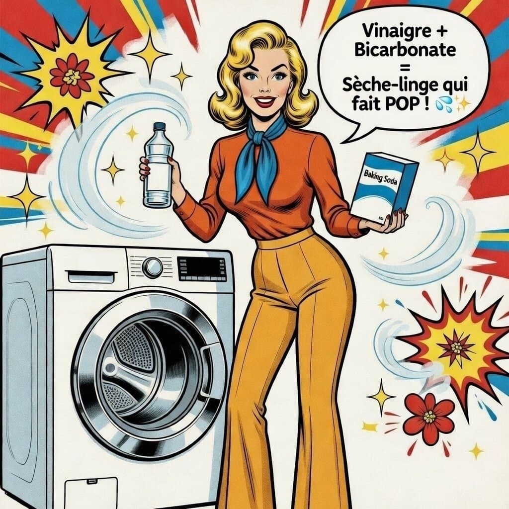 mina Pop montre comment entretenir et nettoyer le sèche-linge.