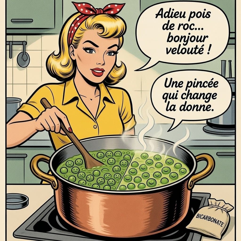 Pourquoi ajouter du bicarbonate dans la soupe aux pois pour une texture parfaite ?