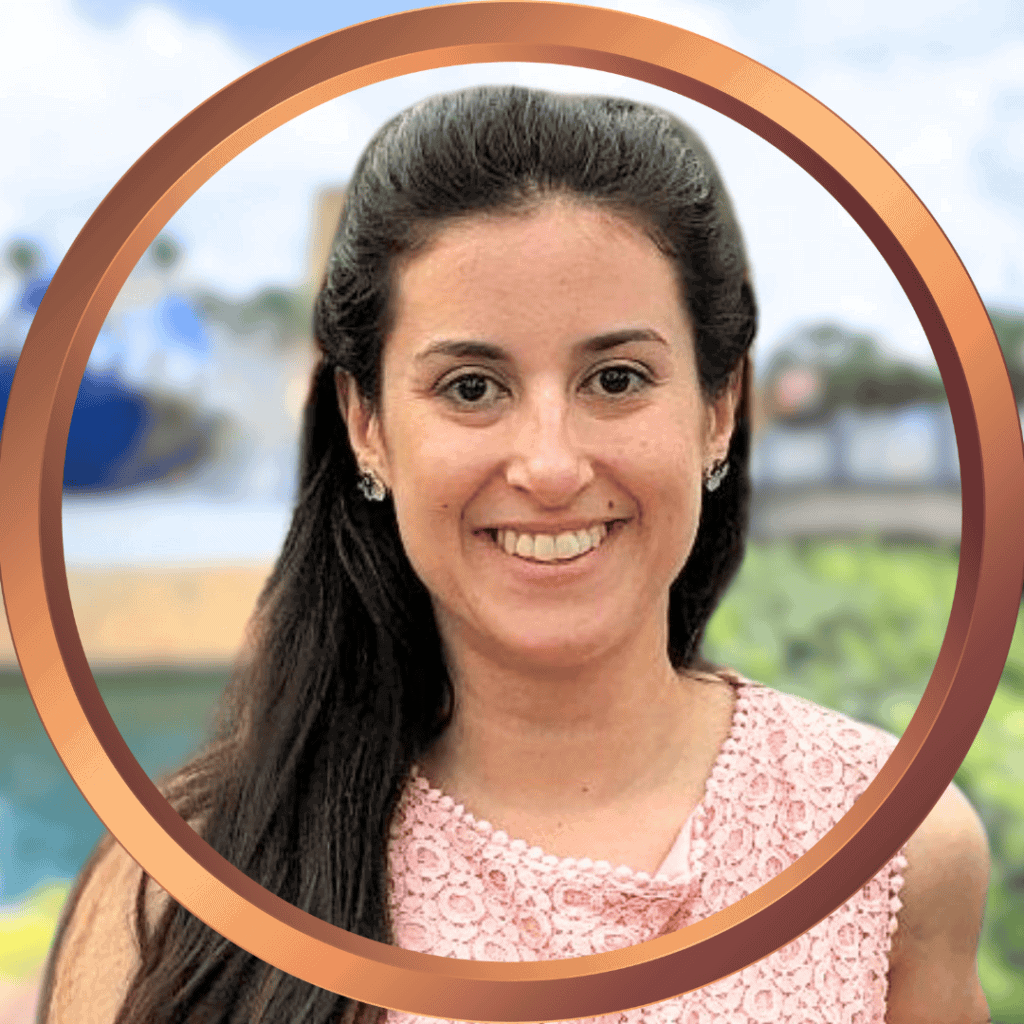 Beautiful woman smiling, promoting luxury travel services at 407 Vacations.