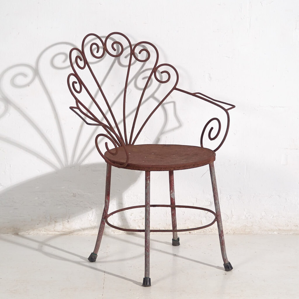 Silla de hierro vintage para jardín (c.1950)