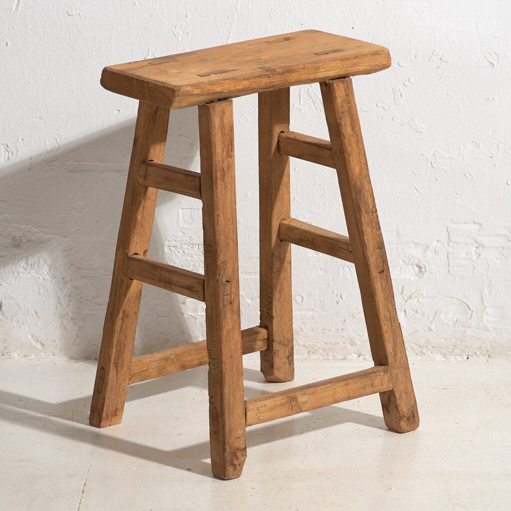 Antique oriental rectangular stool (c.1920) #32