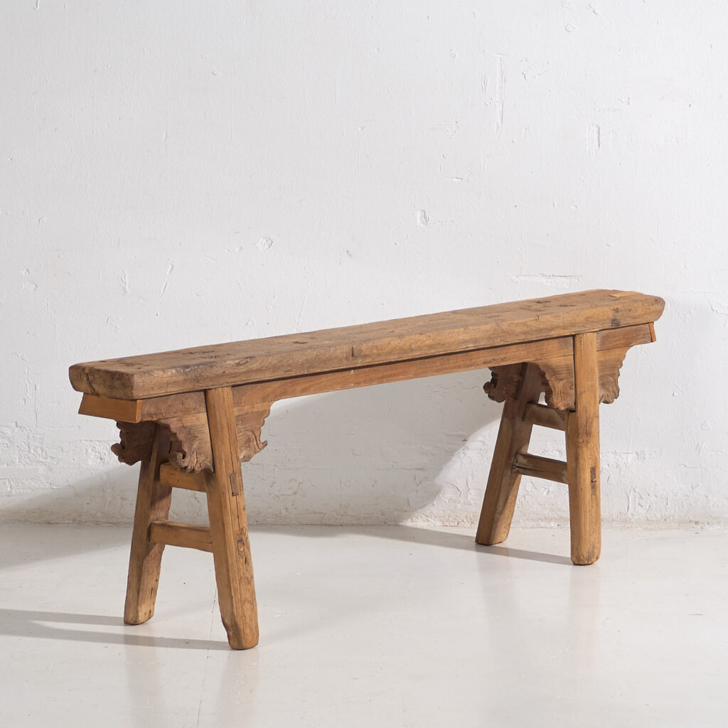 Antique elm wood bench (c.1870) #46