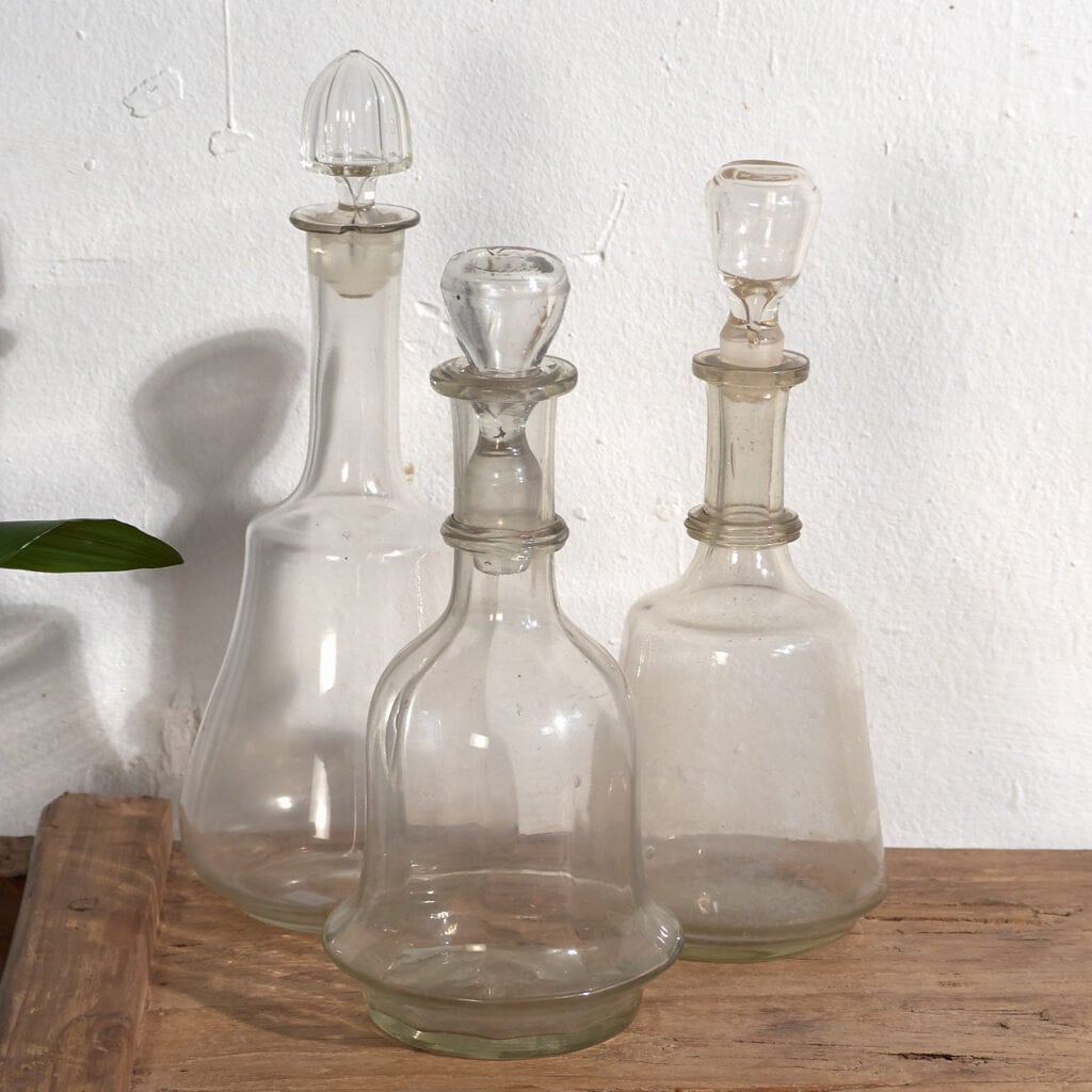 Antique decanters (c.1920). 3-piece set #15
