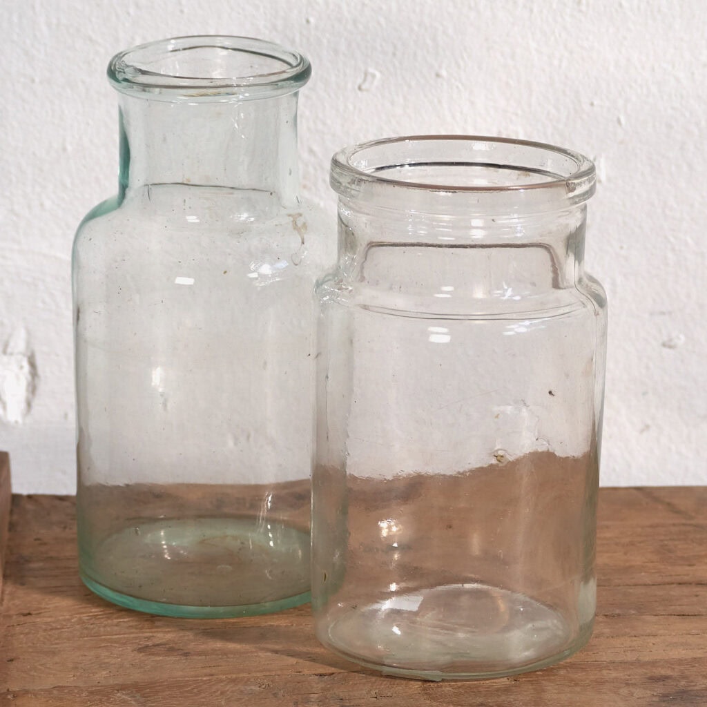 Small antique jars (c.1920). 2 piece set #17
