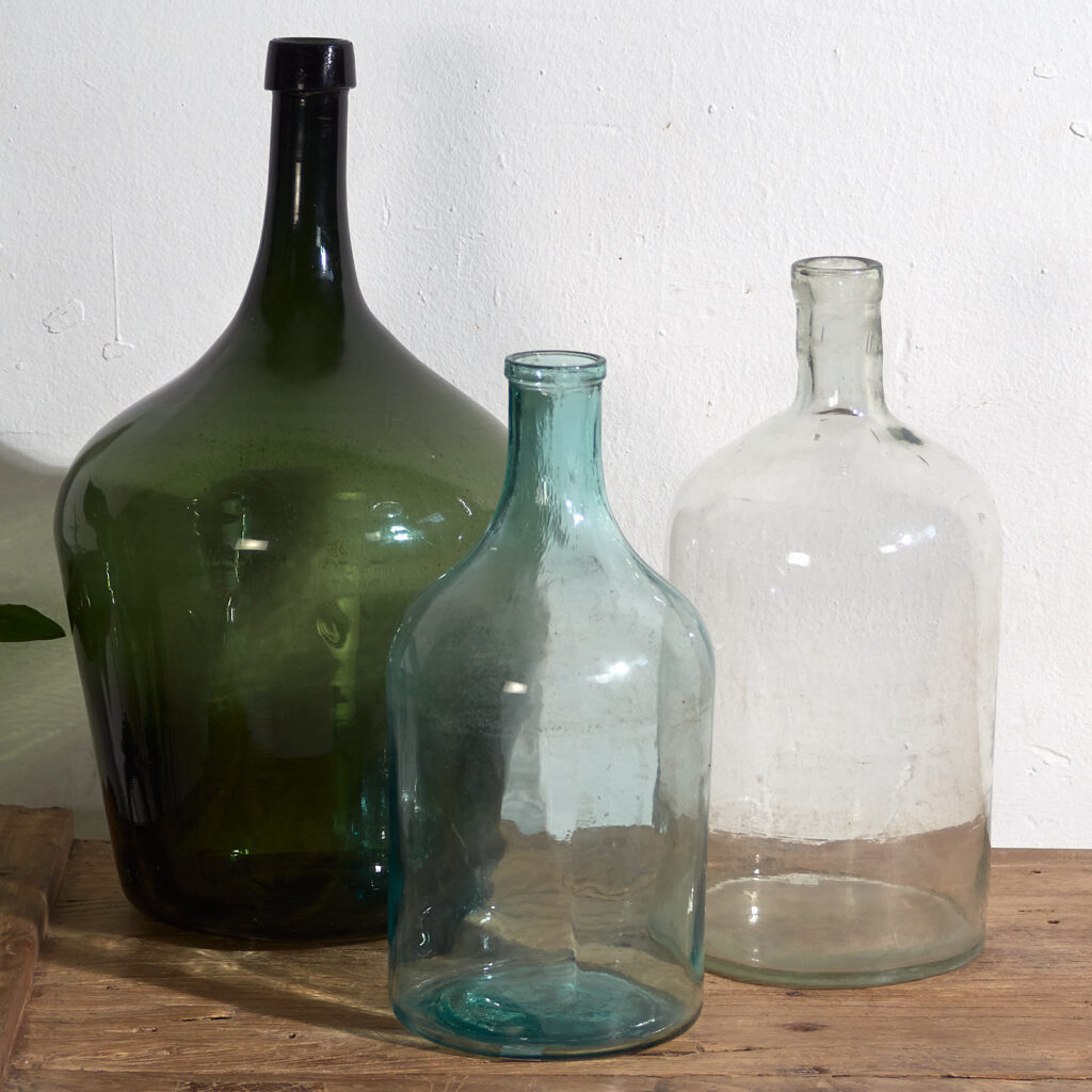 Anciennes damajuanas colorées (vers 1920). Ensemble de 3 pièces #20
