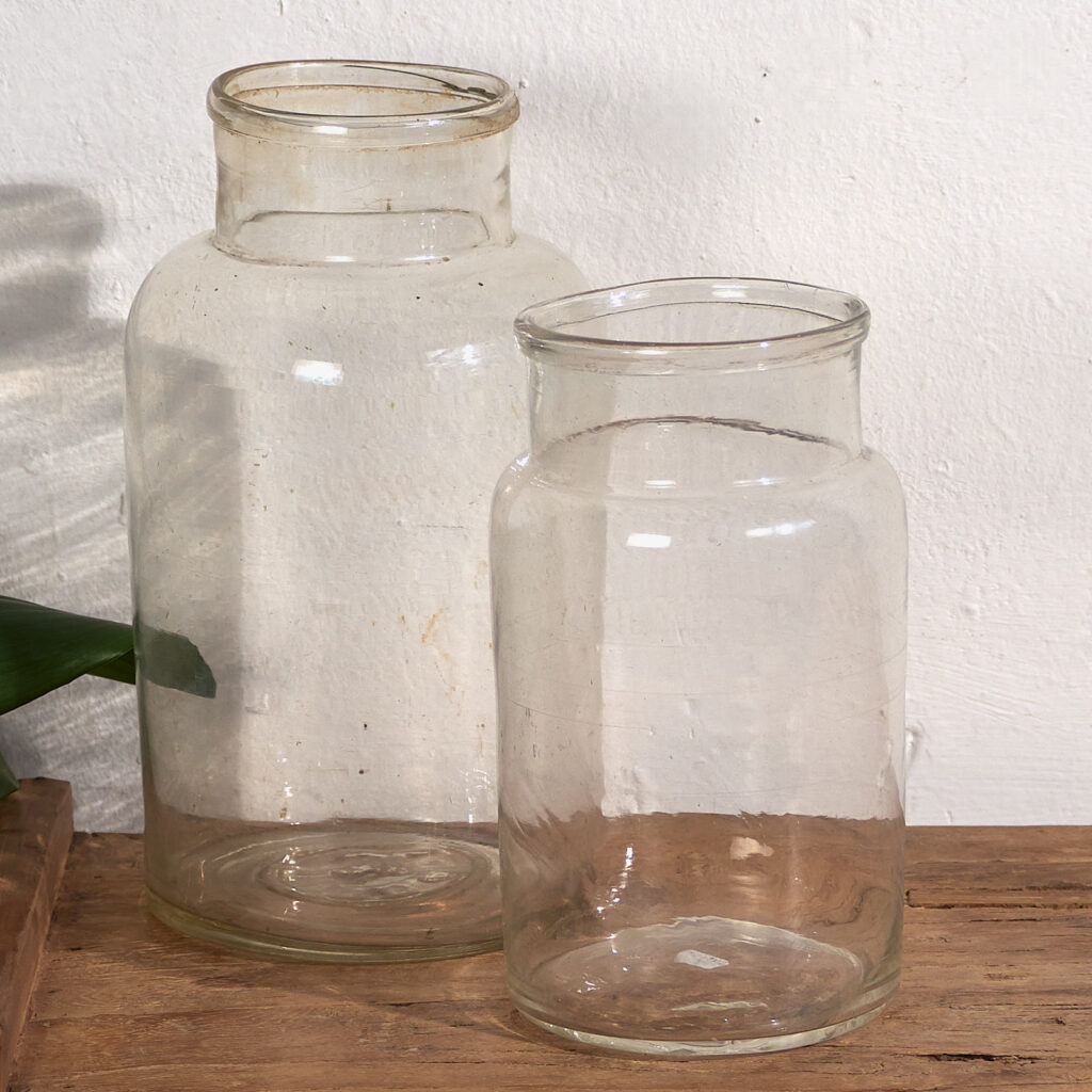 Anciens vases en verre (c.1920). Ensemble de 2 pièces #52