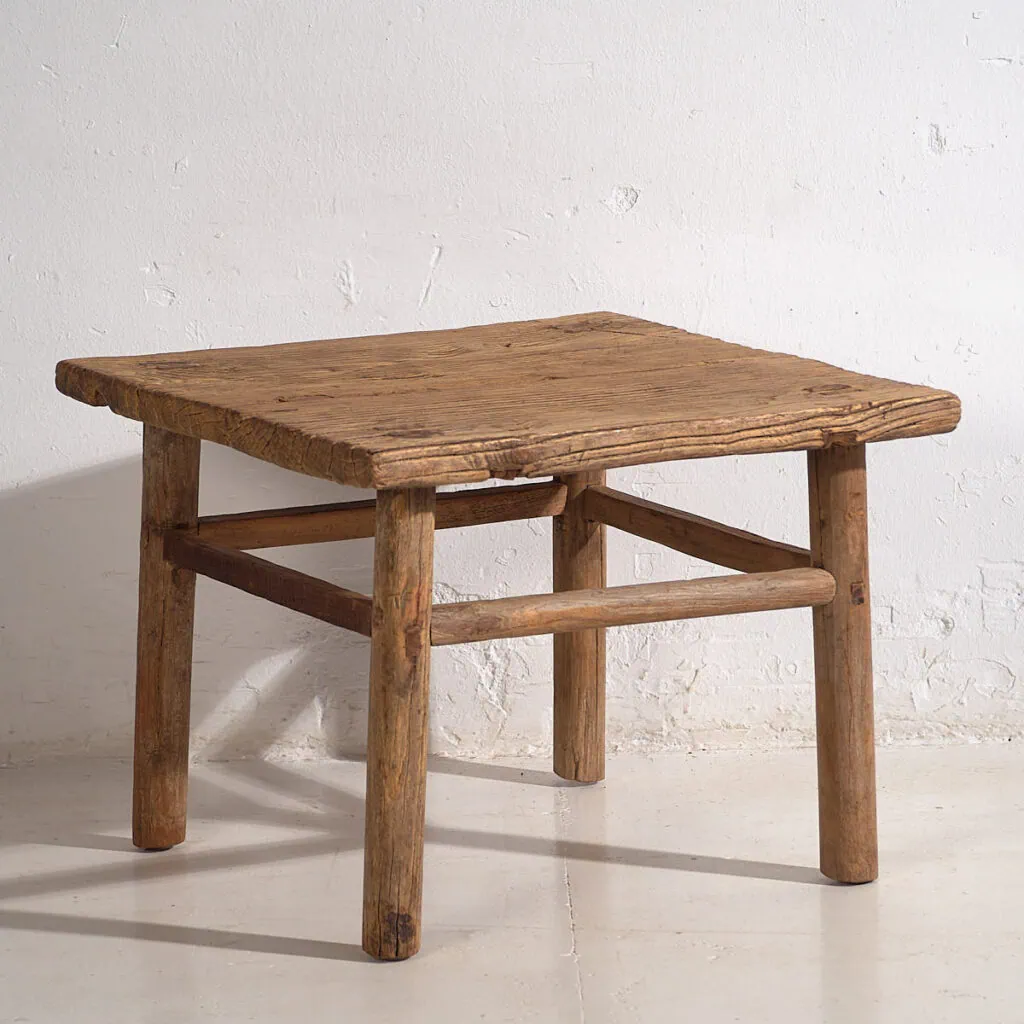 Mesa cuadrada antigua auxiliar (c.1850) #2