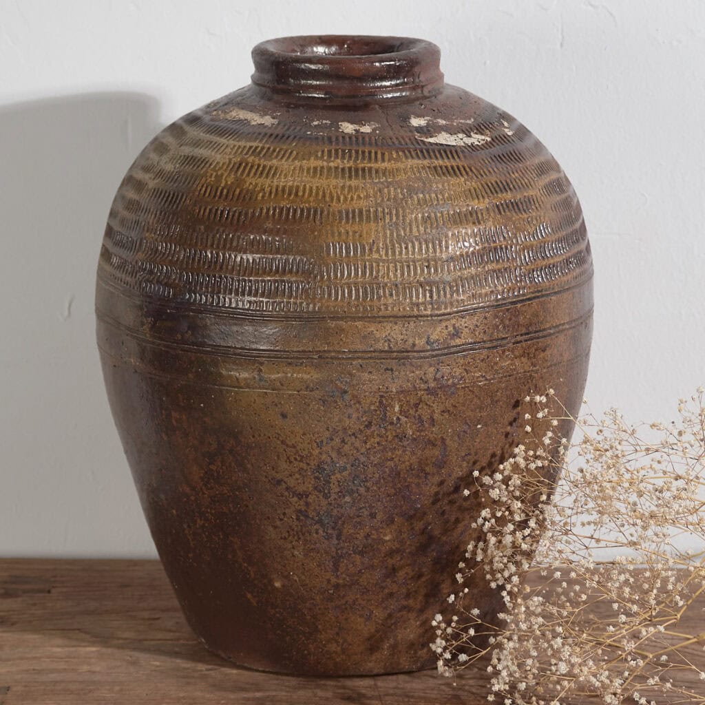 Large antique antique Chinese ceramic jar (c.1900) #2