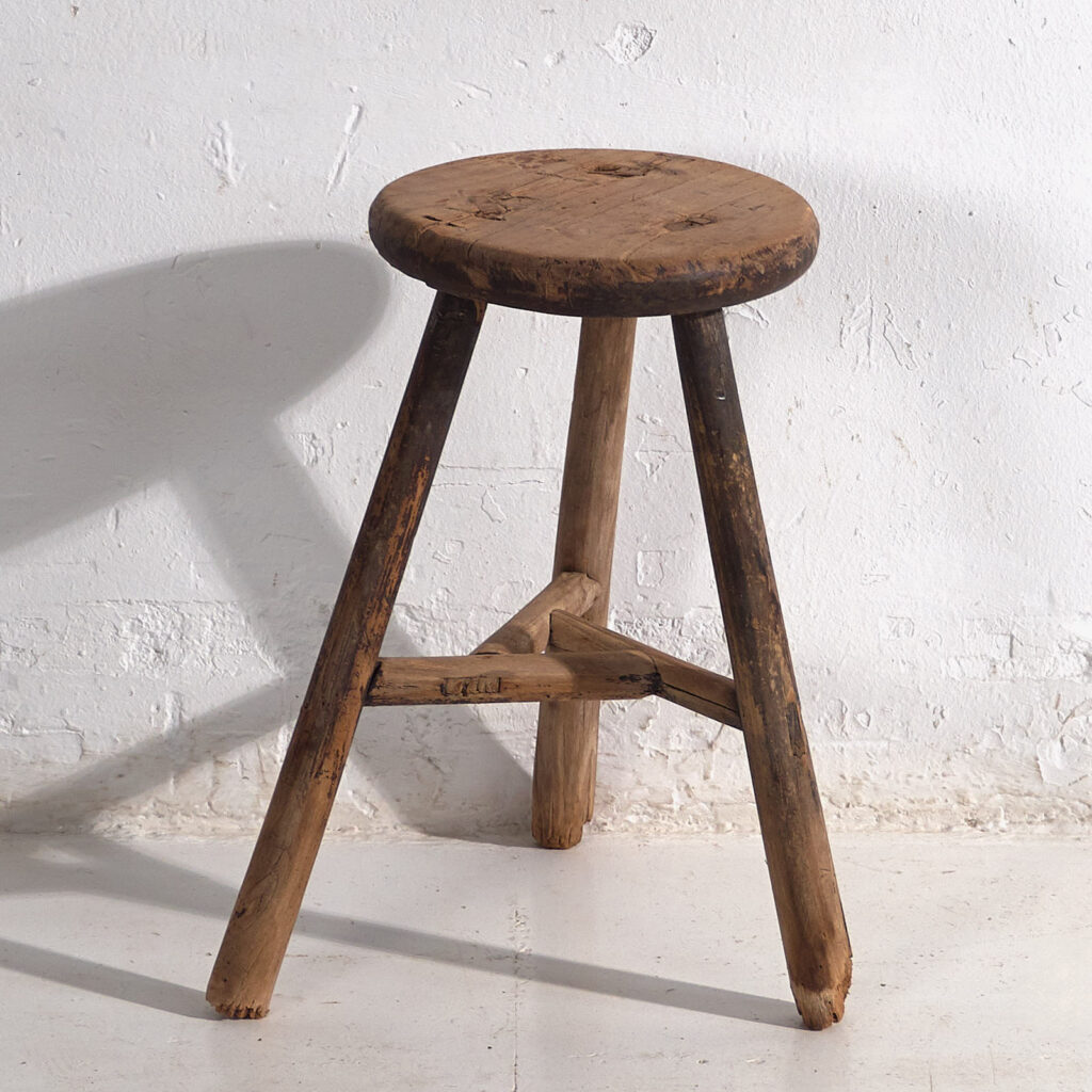 Antique round stool (c.1900) #20