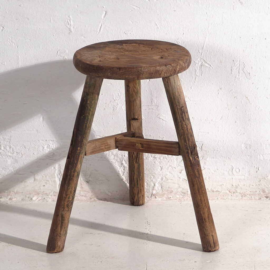 Tabouret primitif ancien (c.1920) #21