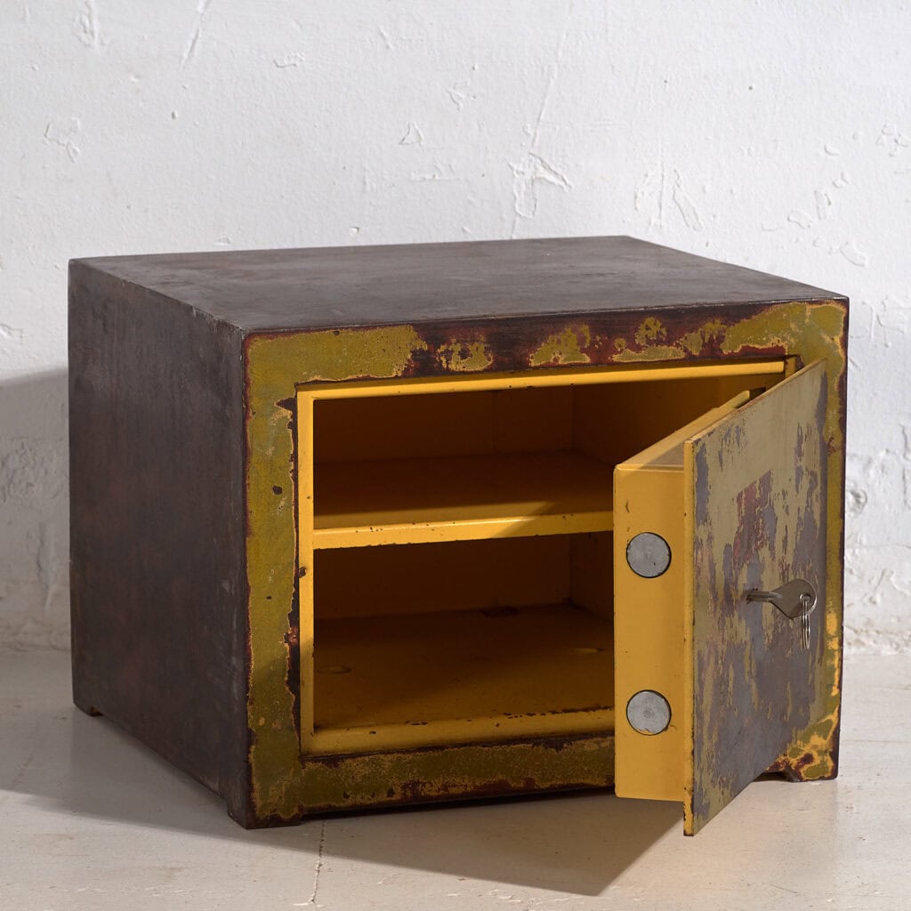 Antique safe box with green patina (c.1920) #4