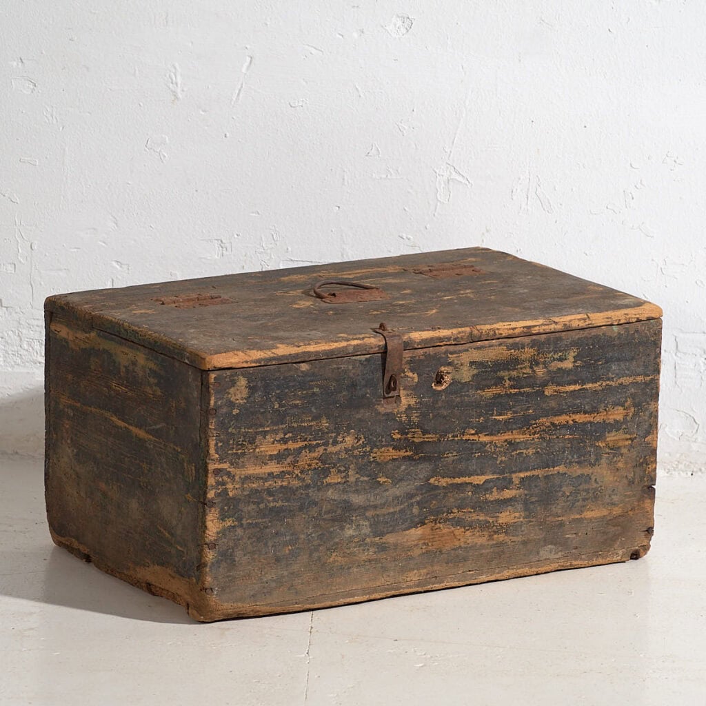 Antique cobalt blue ammunition trunk (c.1900) #64