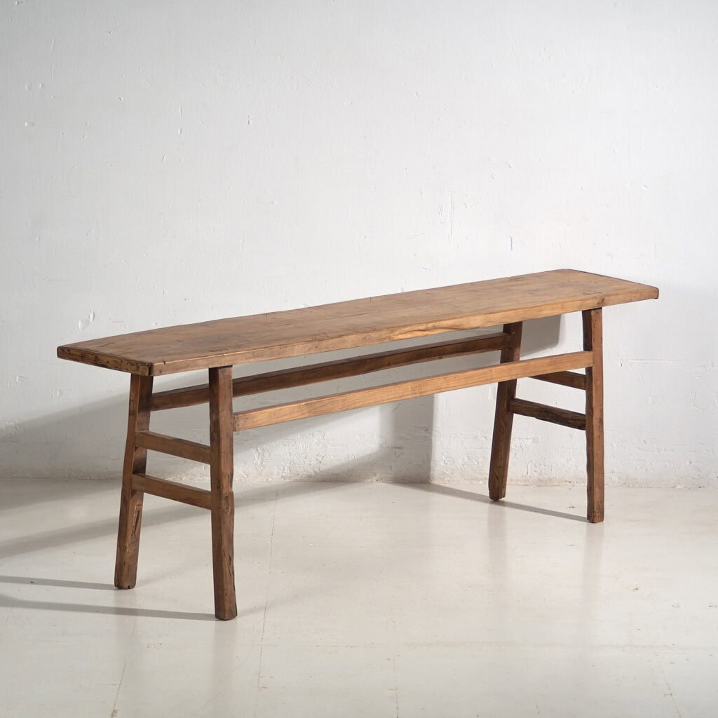 Antique solid wood console table (c.1900) #38