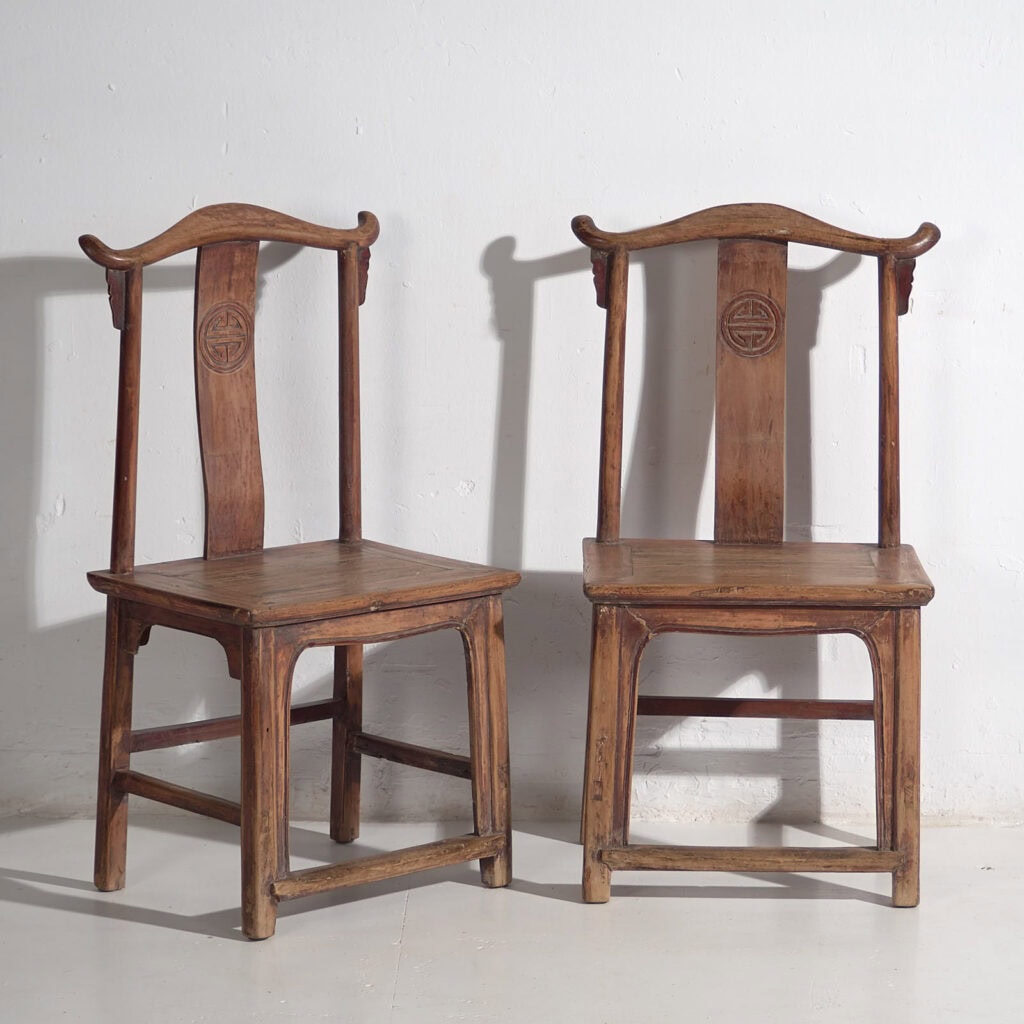 Antique Chinese chairs with high back (c.1900) #63