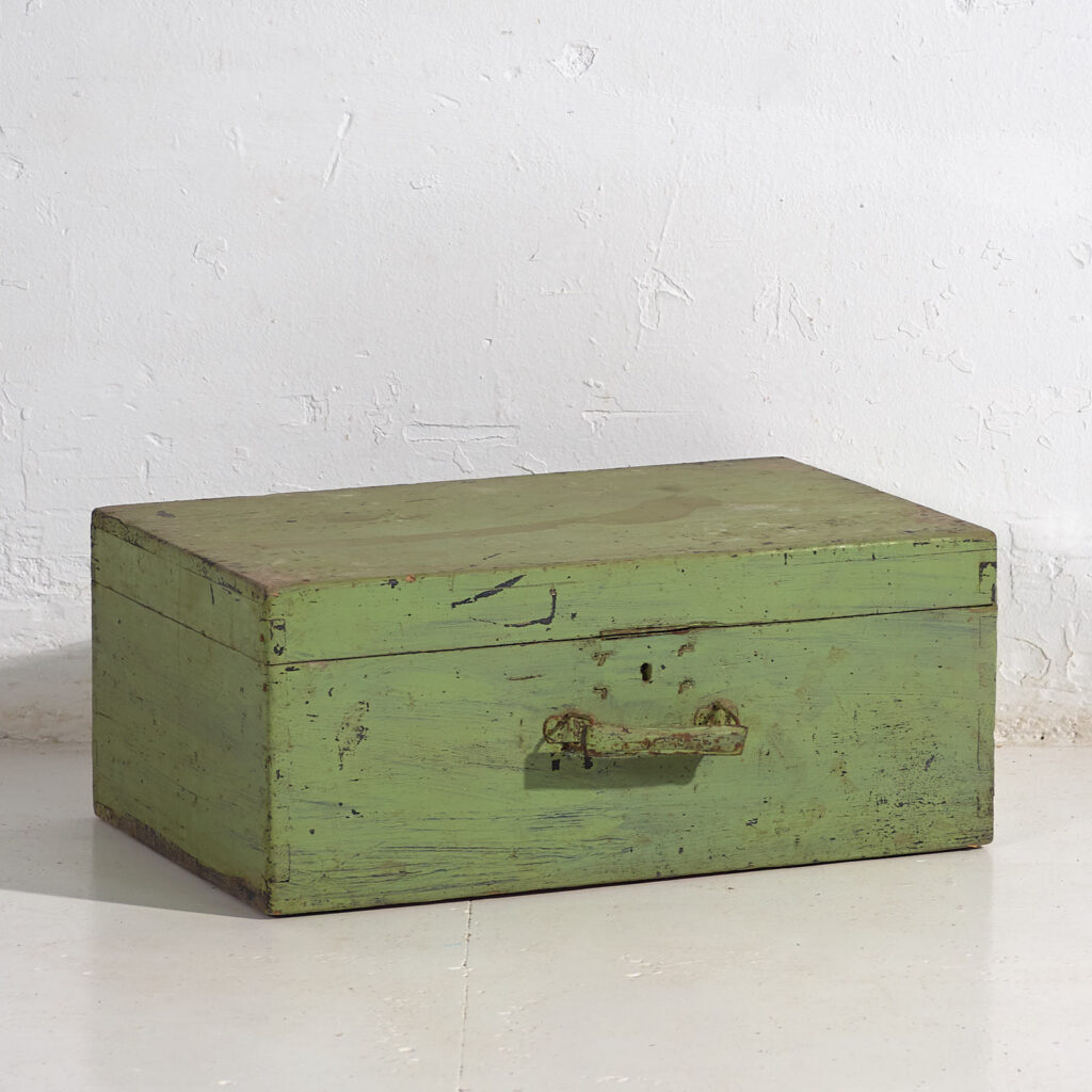 Small green antique chest (c.1920) #11