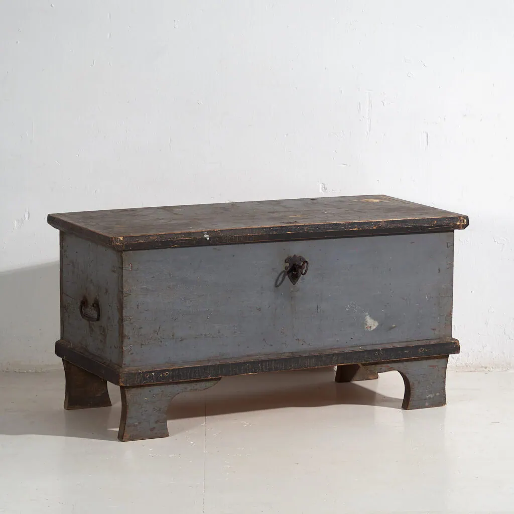 Baúl antiguo de madera con herrajes originales (c.1900) #16