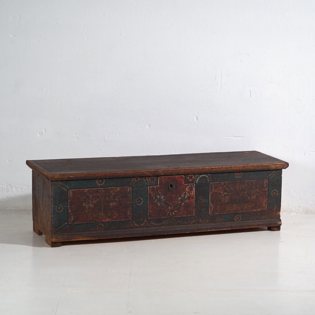 Antique storage chest in dark tones (c.1870) #41