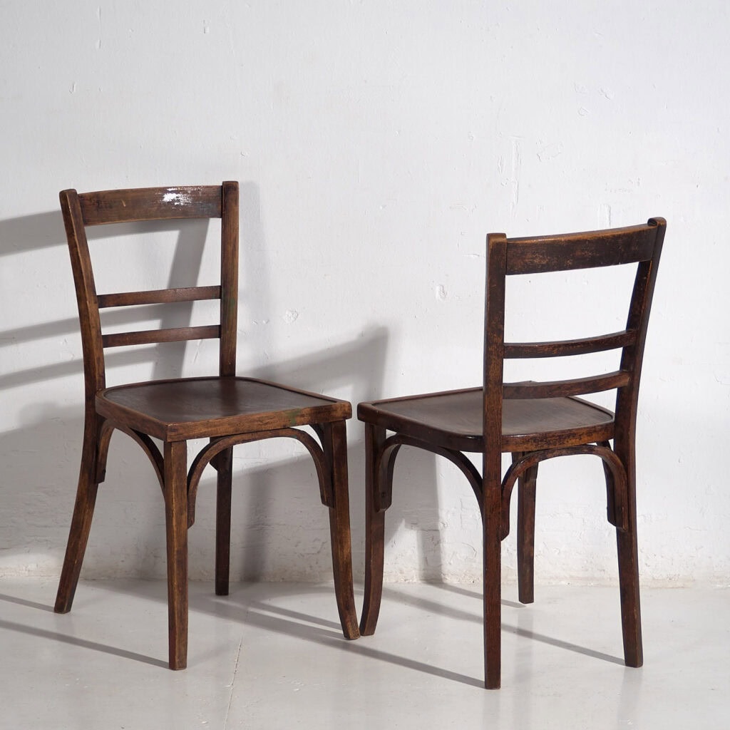 Chaises Thonet en bois courbé (c.1950). Ensemble de 2 pièces #1
