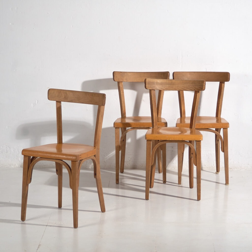 Vintage bentwood chairs (c.1940). Set of 4 pieces #1