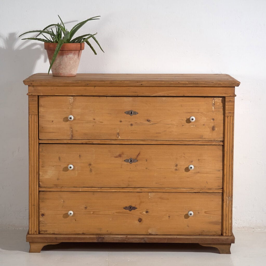 Ancienne commode en bois massif (c.1920) #25