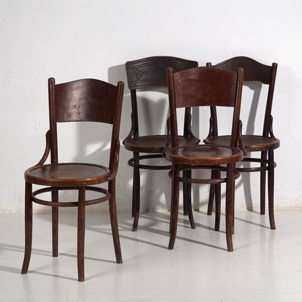 Conjunto de sillas antiguas Thonet-Mundus (c.1920). Conjunto de 4 piezas #3