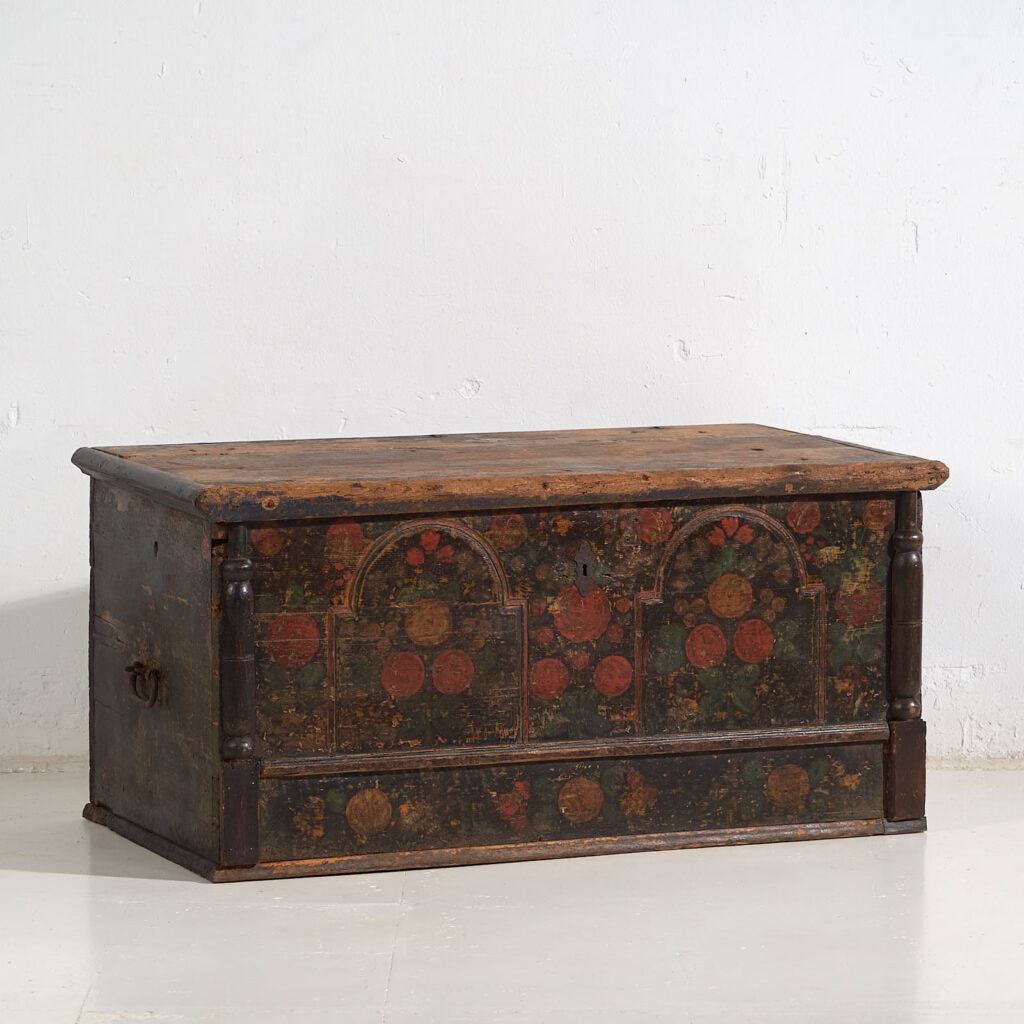 Antique folk art style trunk (Year 1838) #46