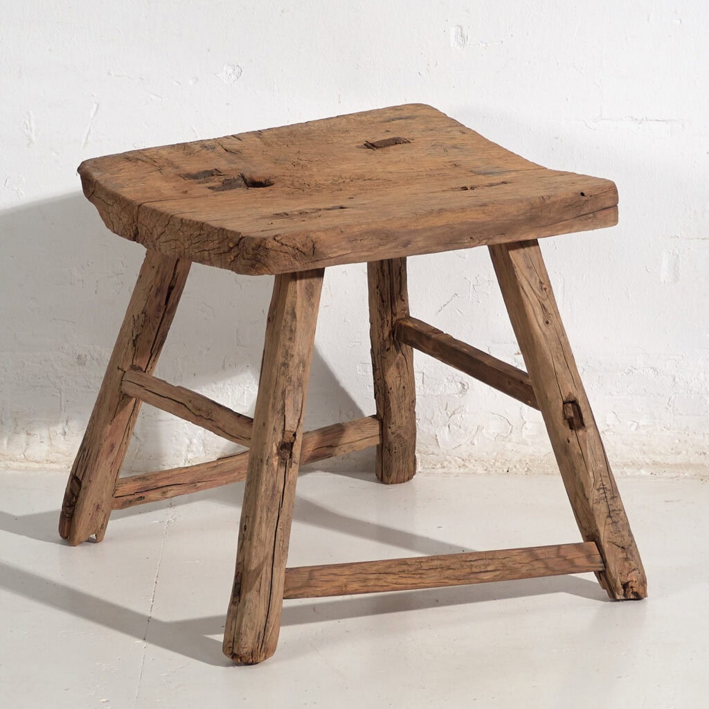 Antique wabi sabi style stool (c.1900) #13