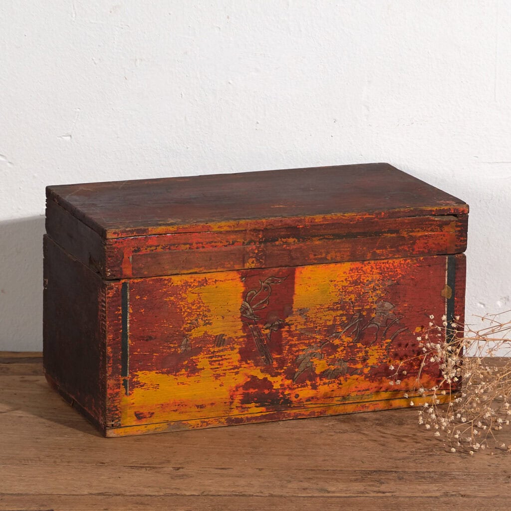 Polychrome antique oriental box (c.1900) #42