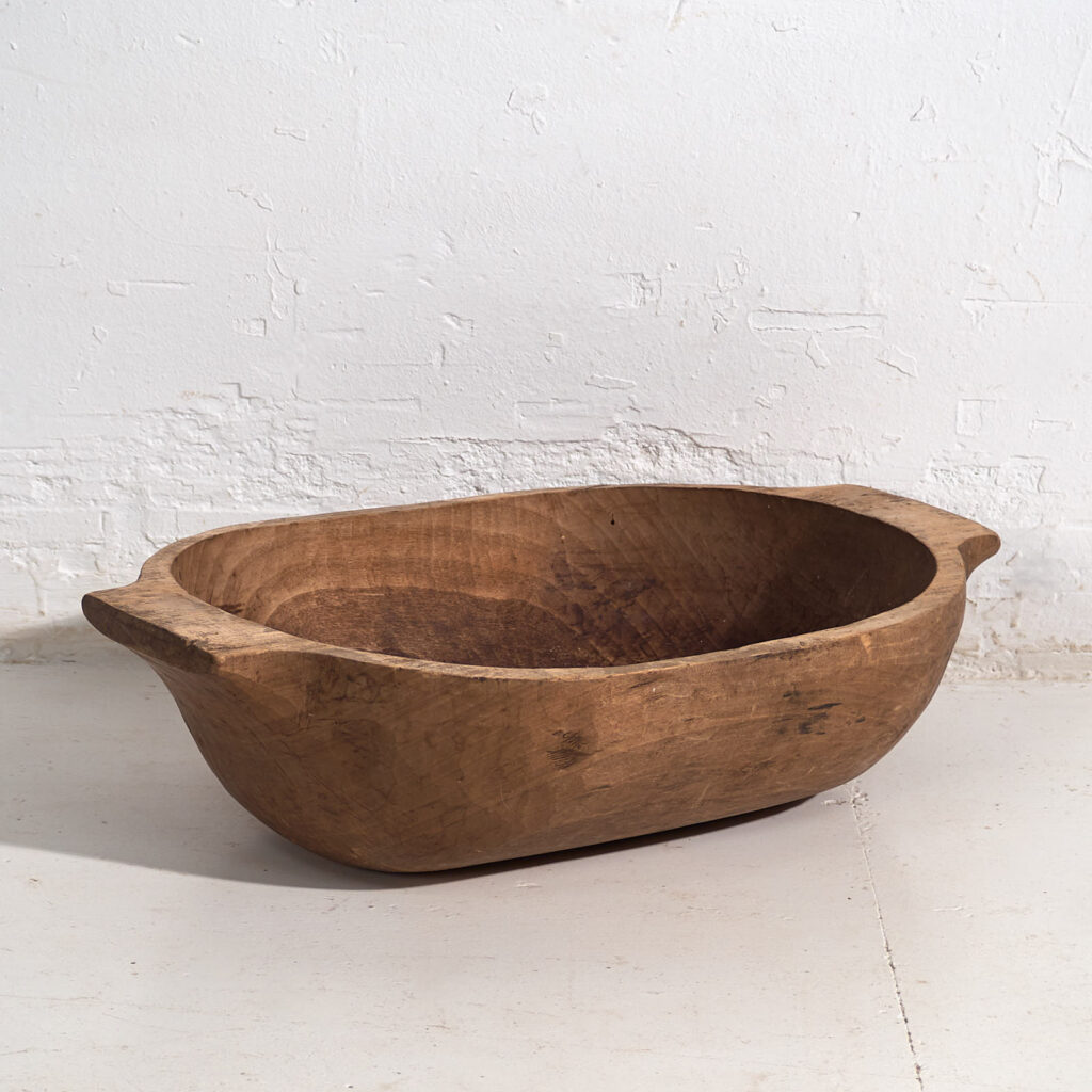 Antique solid wood bowl (c.1900) #22