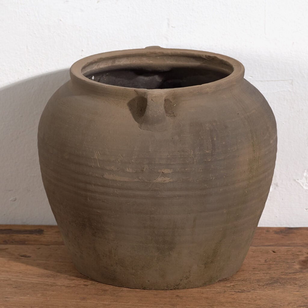 Antiguo jarrón con asas de estilo wabi sabi (c.1900) #17