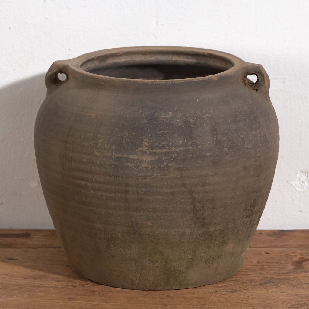 Antiguo jarrón con asas de estilo wabi sabi (c.1900) #17