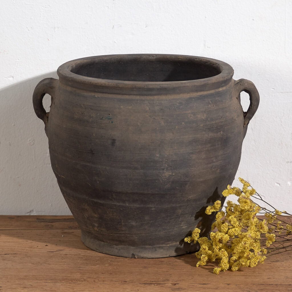 Antique gray vase with handles (c.1900) #19