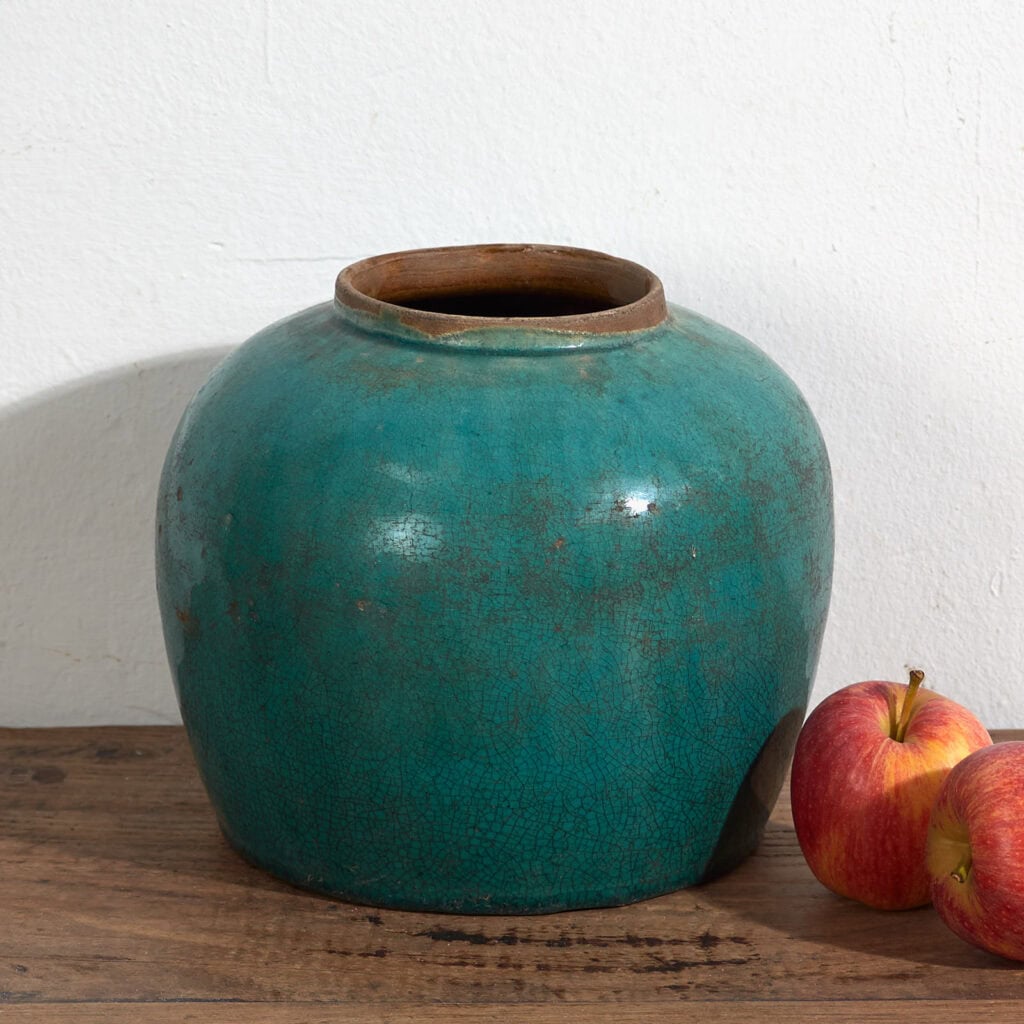 Antique turquoise green vase (c.1820) #21