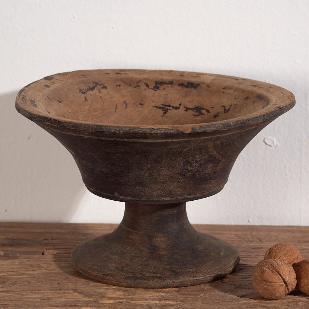 Antique solid wood Tibetan bowl (c.1900) #5