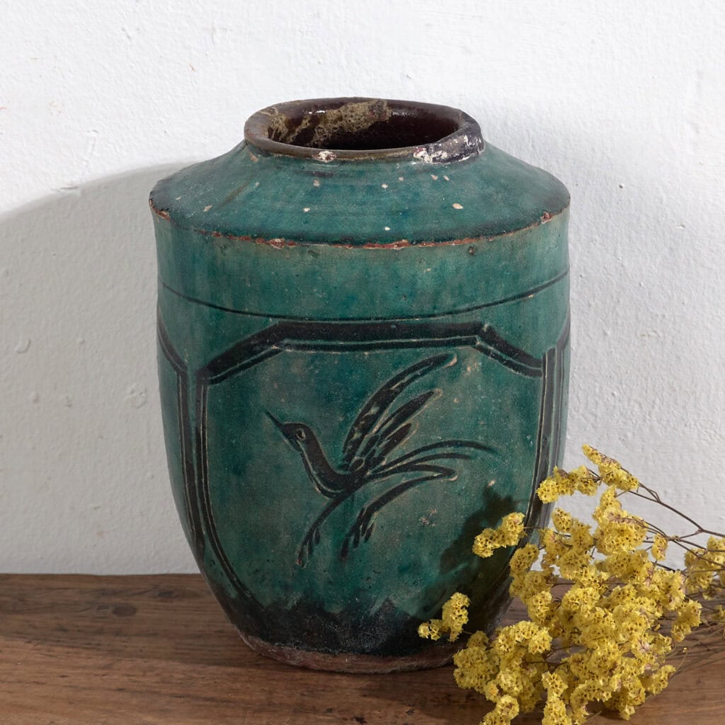 Jarrón chino antiguo con marcos octagonales (c.1820) #19