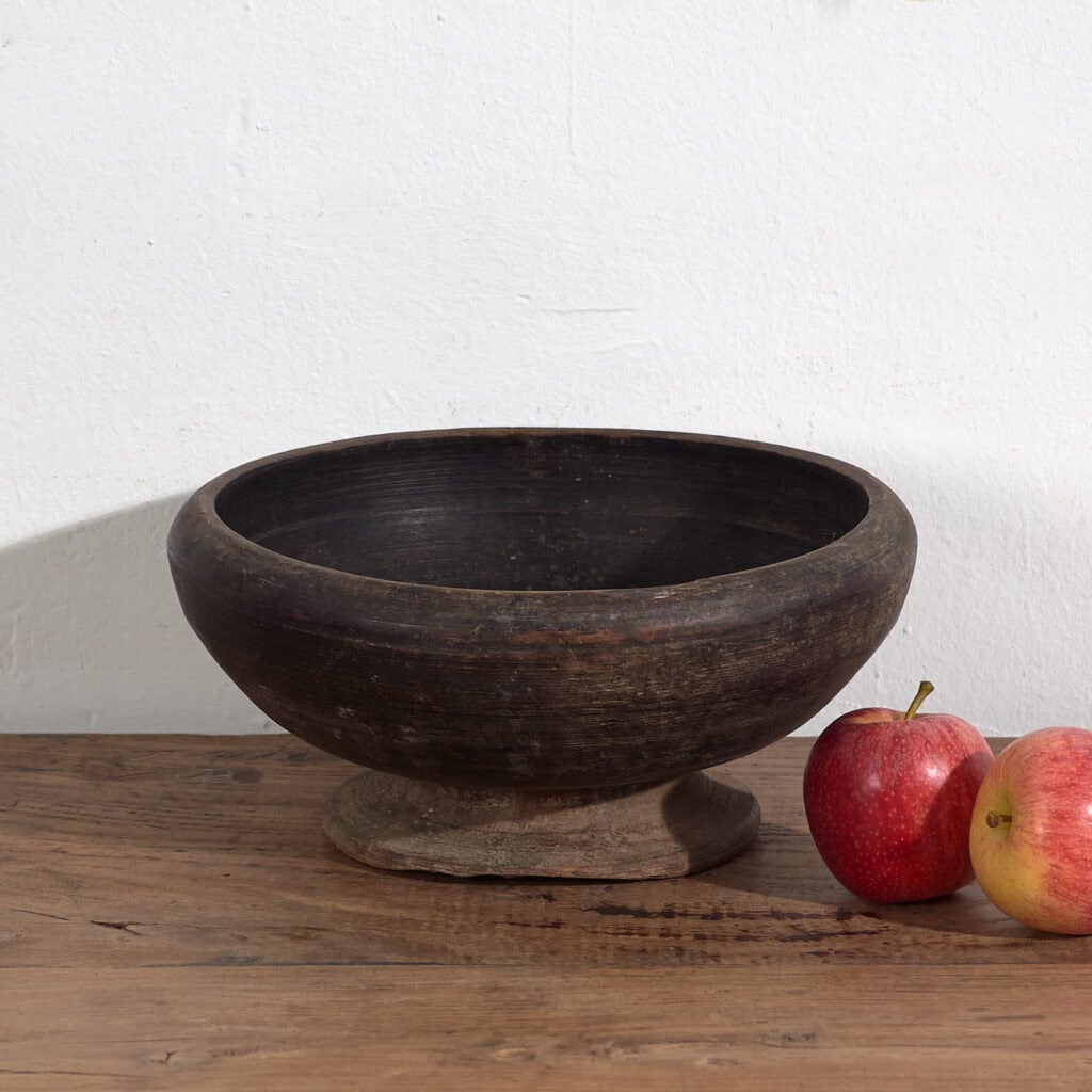 Antique solid wood bowl (c.1900) #7