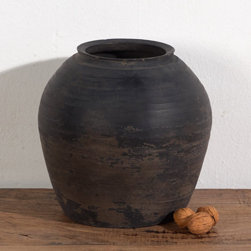 Jarrón antiguo de estilo wabi sabi (c.1900) #8