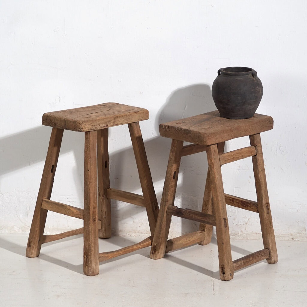 Conjunto de taburetes antiguos (c.1900). Conjunto de 2 piezas #5