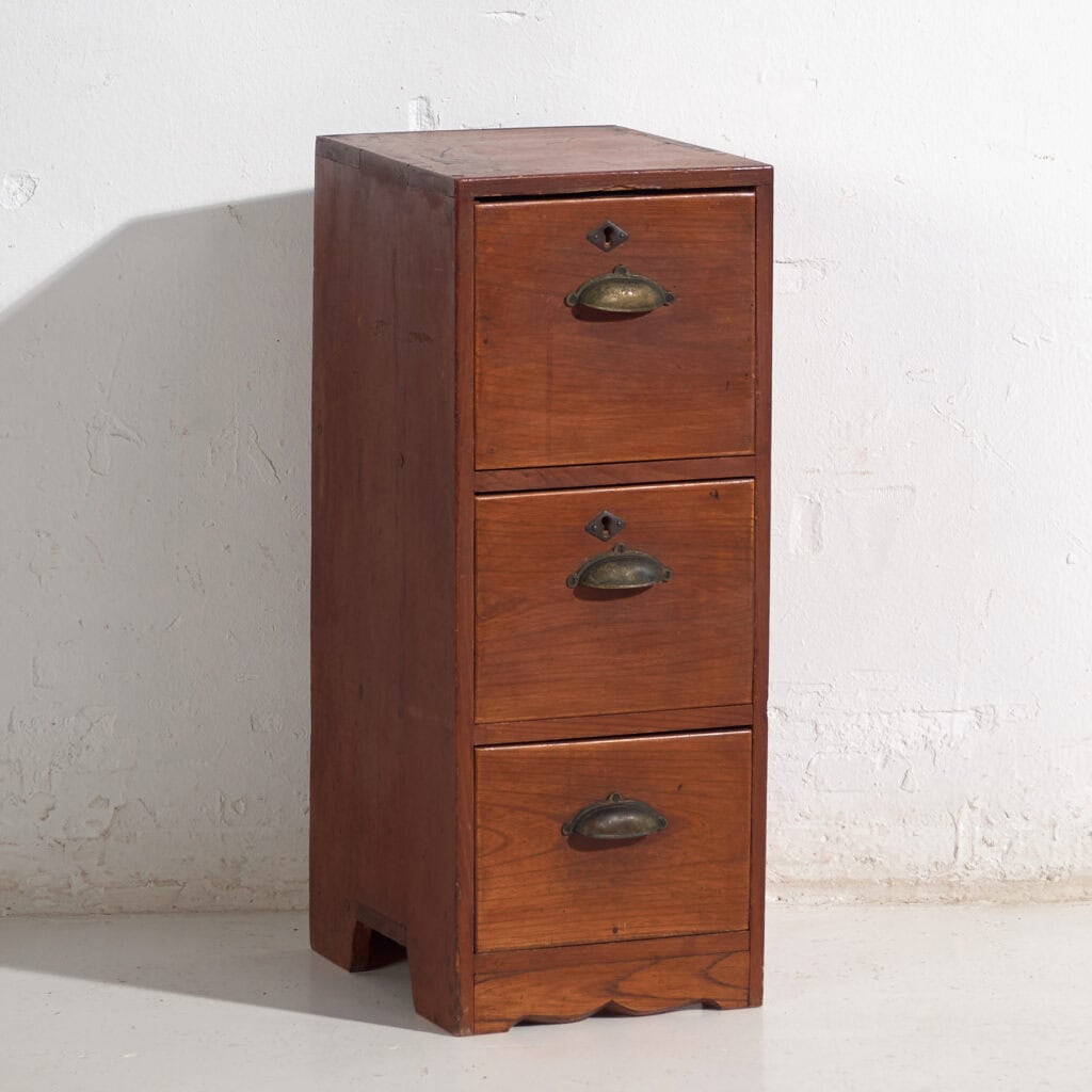 Pequeño archivador japonés antiguo – Periodo Showa (c.1950-1979) #89