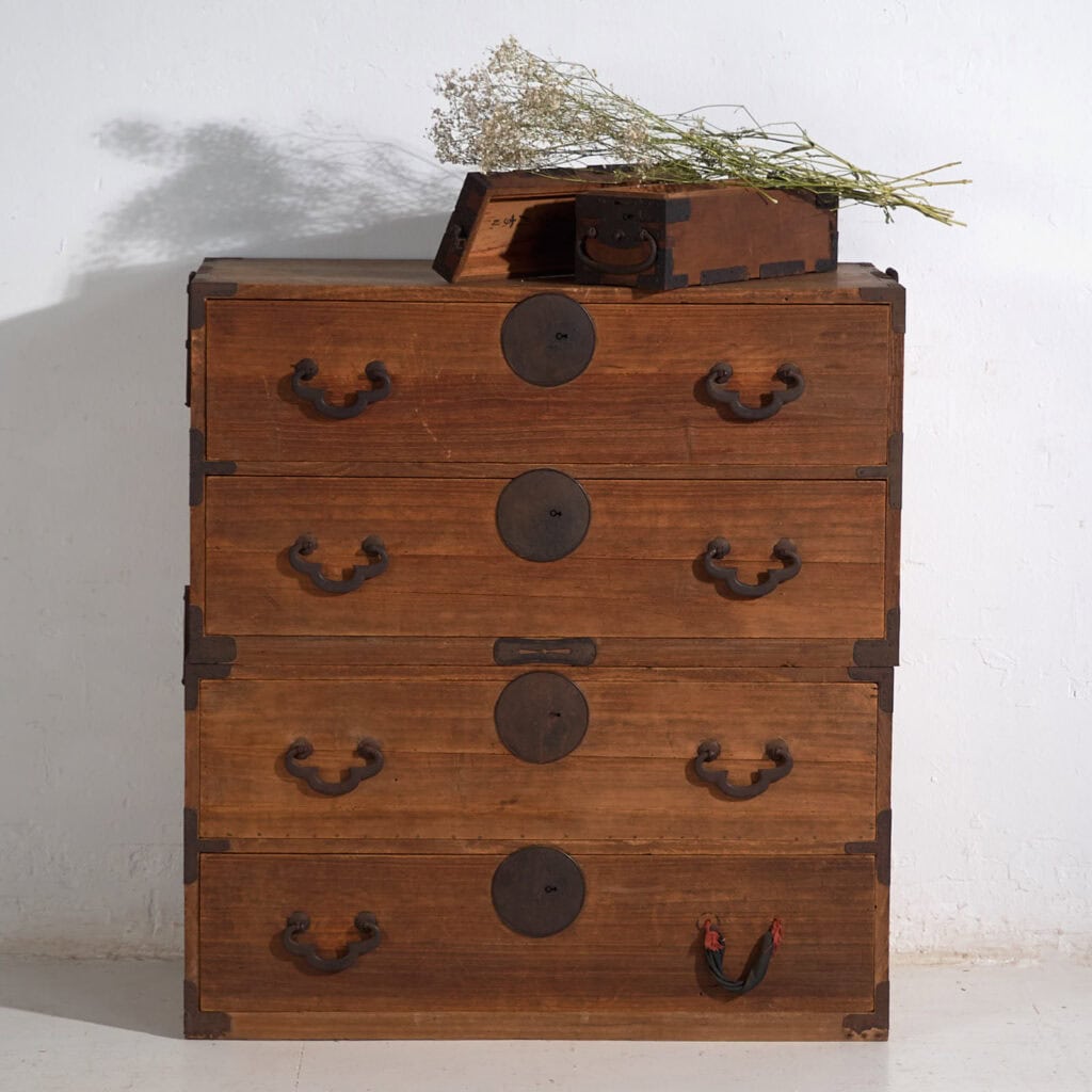 Tansu japonés antiguo de múltiples cajones- Periodo Meiji / Taishō (c.1868-1926) #16