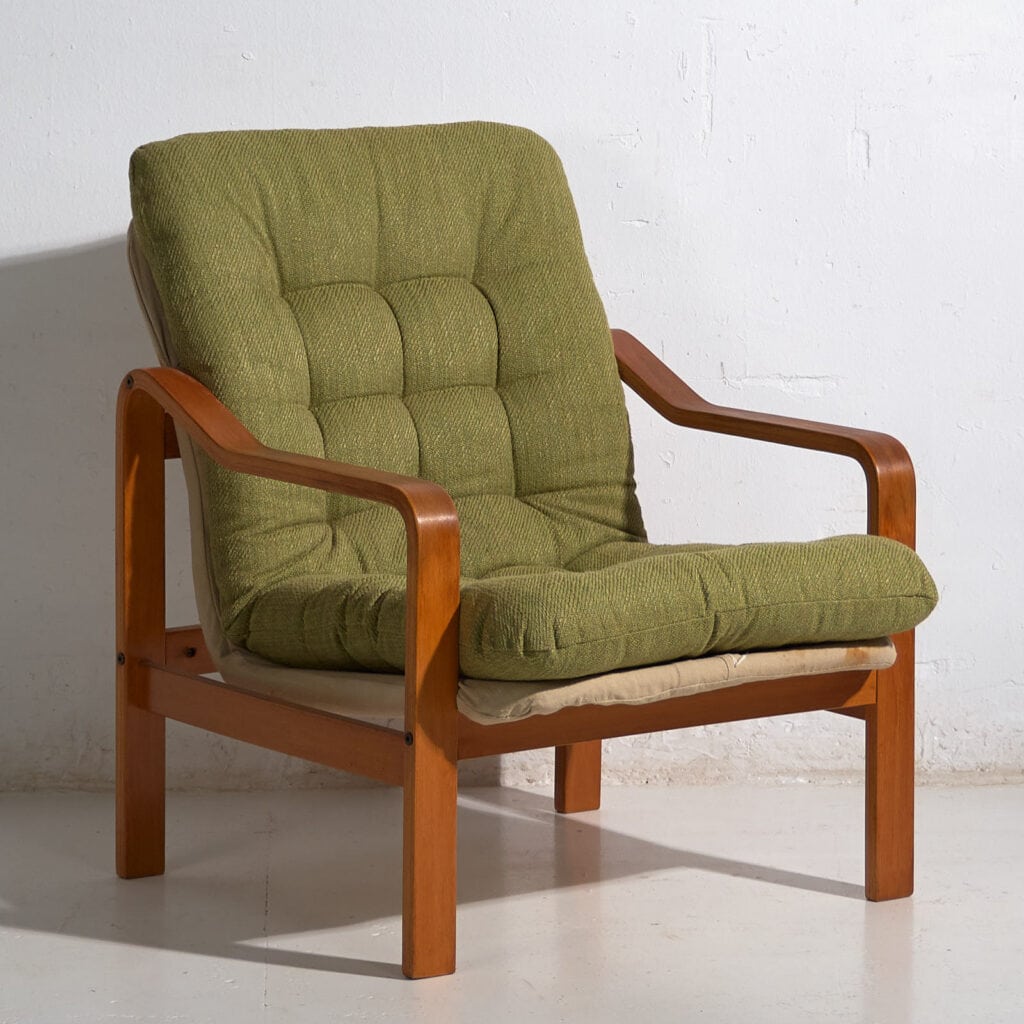 Butaca vintage de color verde olivo (c.1950) #80